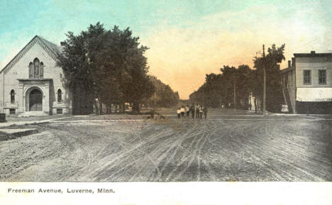 Freeman Avenue, Luverne Minnesota, 1909