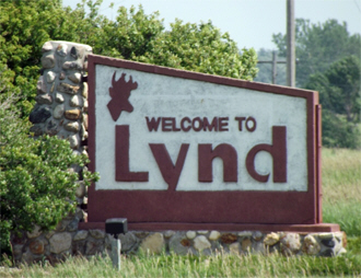 Welcome sign, Lynd Minnesota