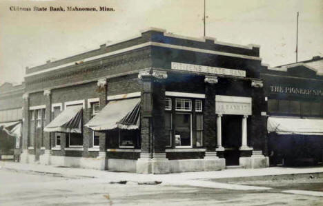 Citizens State Bank, Mahnomen Minnesota, 1922