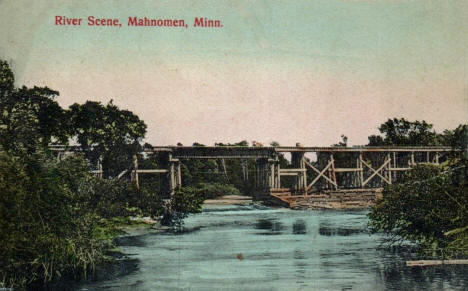 River scene, Mahnomen Minnesota, 1910's