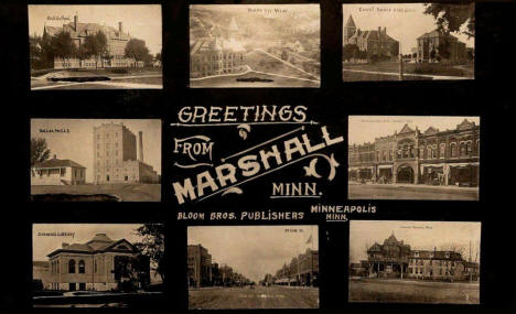 Multiple scenes, Marshall Minnesota, 1910's