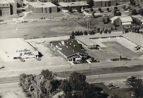 Marshall Lanes (defunct), The Chalet (now El Rancho) and the Motel (now Travelers Lodge), Marshall Minnesota, late 1970's