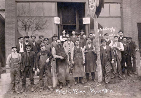 Group of businessmen, Mayer Minnesota, 1911