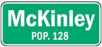 McKinley Minnesota population sign