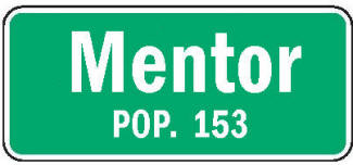 Population sign, Mentor Minnesota