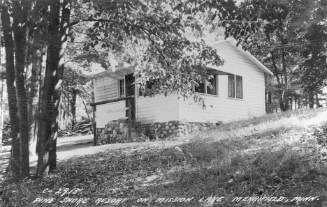 Pine Shore Resort on Mission Lake, Merrifield Minnesota, 1945