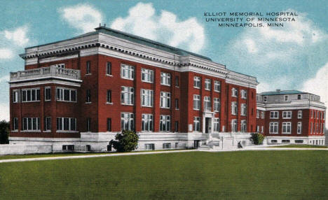 Elliot Memorial Hospital, University of Minnesota, Minneapolis Minnesota, 1912