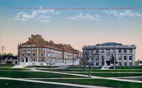 Folwell Hall and Physics Building, University of Minnesota, Minneapolis Minnesota, 1914