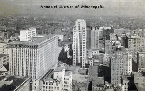 Financial District of Minneapolis Minnesota, 1947
