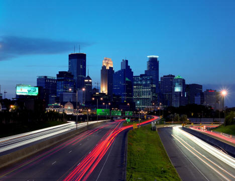 View of Downtown Minneapolis Minnesota, 1980's