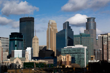 Skyline view of Minneapolis, Minnesota, 2012