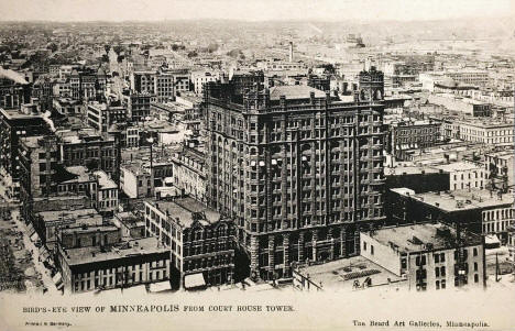 Birds eye view of Minneapolis from the Court House Tower, Minneapolis Minnesota, 1905