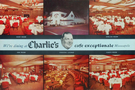 Charlie's Cafe Exceptionale, 701 4th Avenue South. Minneapolis Minneapolis Minnesota, 1960's
