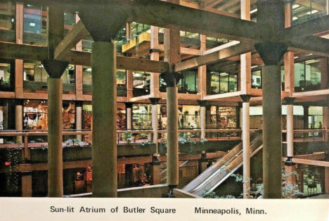 Sun-lit Atrium, Butler Square Building, Minneapolis Minnesota, 1970's