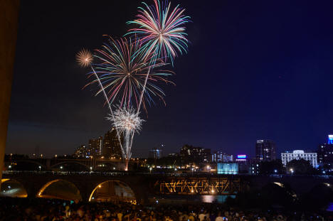 Independence Day fireworks, Minneapolis Minnesota, 2017