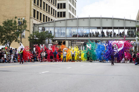 Twin Cities Pride parade on Hennepin Avenue, Minneapolis Minnesota, 2017