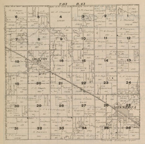 Plat map of Eidsvold Township Minnesota, 1916