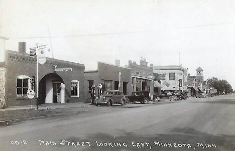Main Street looking east, Minneota Minnesota, 1930's
