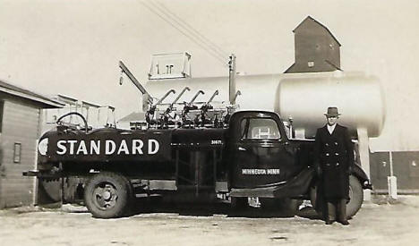 Harry Smishek and his Standard Oil truck, Minneota Minnesota, 1930's