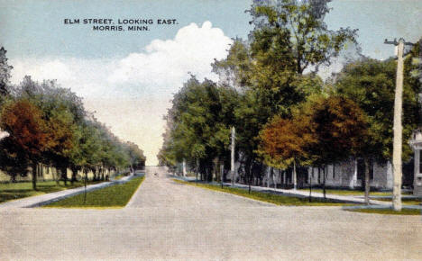 Elm Street looking east, Morris Minnesota, 1920