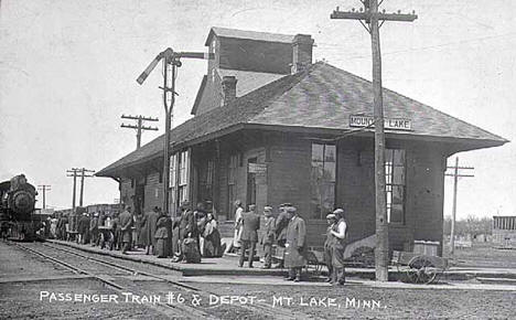 Railroad Depot, Mountain Lake Minnesota, 1914
