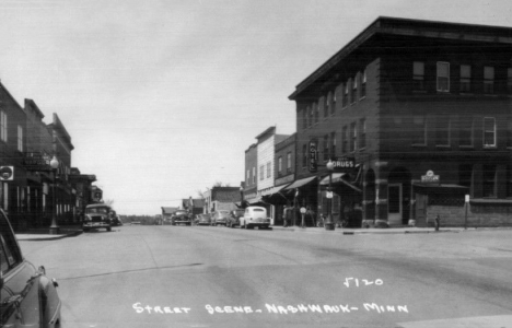 Street scene, Nashwauk Minnesota,1950's
