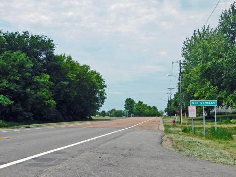 Entering New Germany on County Road 30, 2020