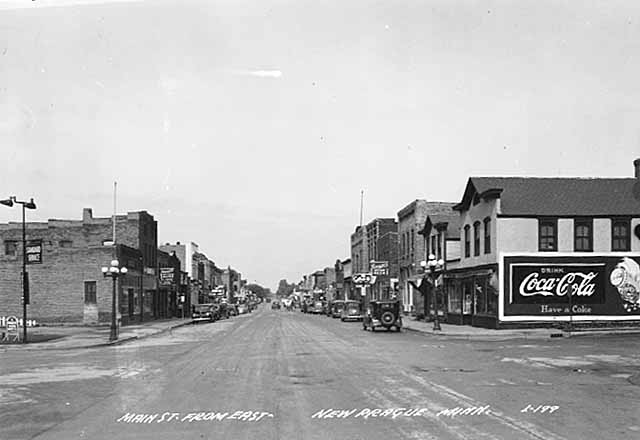 Main Street, New Prague Minnesota, 1945