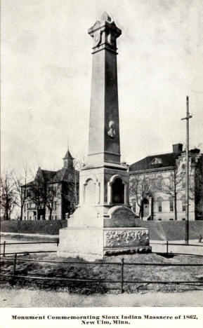 Monument Commemorating Sioux Indian Massacre, New Ulm Minnesota, 1910's