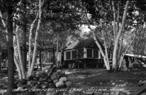 Camp Comfort on Gull Lake, Nisswa Minnesota, 1940's