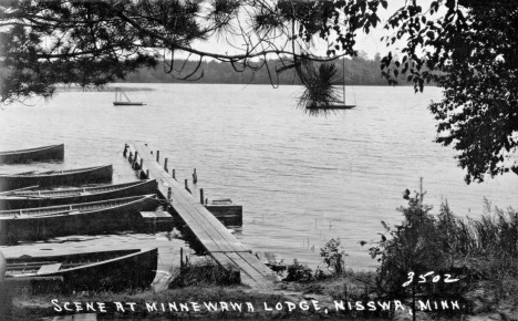 Scene at Minnewawa Lodge, Nisswa Minnesota, 1940's