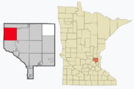 Location of Nowthen Minnesota