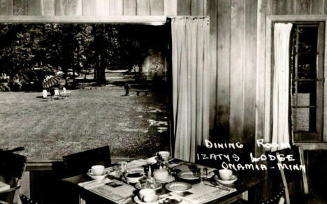 Dining Room, Izaty's Lodge, Onamia Minnesota, 1950's