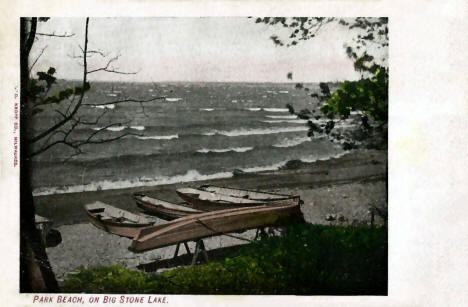 Park Beach on Big Stone Lake, Ortonville Minnesota, 1907