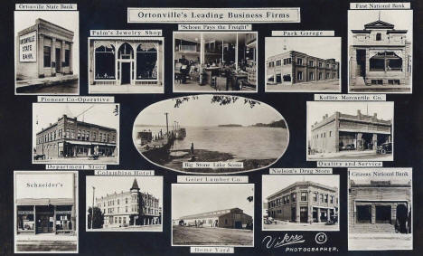 Ortonville's Leading Business Firms, Ortonville Minnesota, 1915