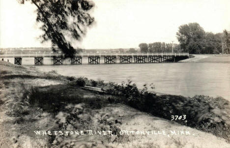 Whetstone River, Ortonville Minnesota, 1930's