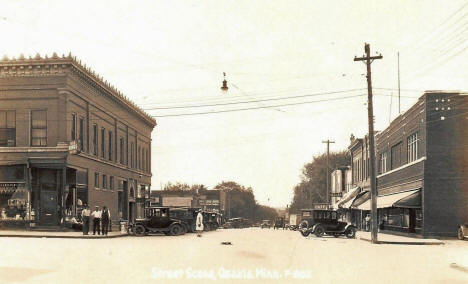 Street scene, Osakis Minnesota, 1928