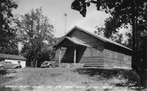 Sunny Point Lodge on 2nd Crow Wing Lake, Park Rapids Minnesota, 1930's