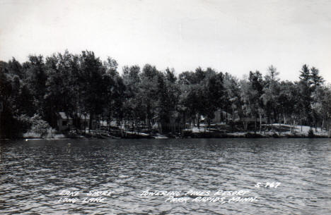 Towering Pines Resort on Long Lake, Park Rapids Minnesota, 1950
