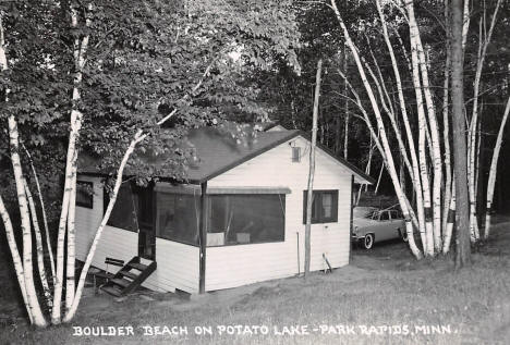 Boulder Beach on Potato Lake, Park Rapids Minnesota, 1955
