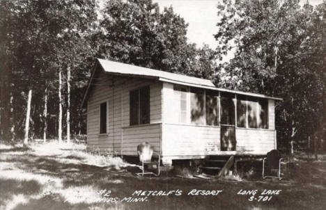 Metcalf's Resort on Long Lake, Park Rapids Minnesota, 1940's
