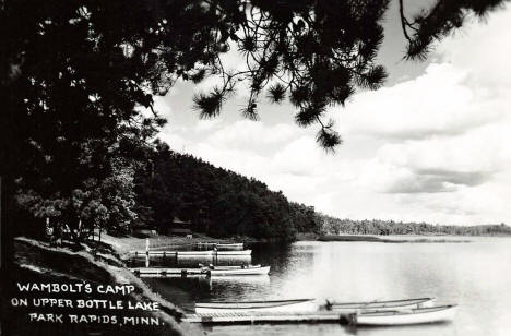 Wambolt's camp on Upper Bottle Lake, Park Rapids Minnesota, 1950's
