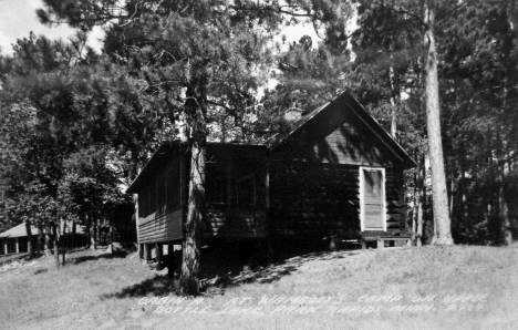 Cabin at Wambolt's Camp on Upper Bottle Lake, Park Rapids Minnesota, 1940's
