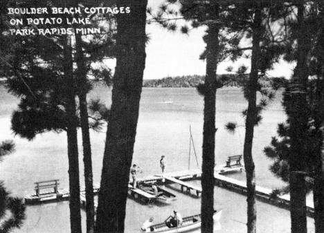 Boulder Beach Cottages on Potato Lake, Park Rapids Minnesota, 1961