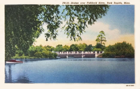 Bridge over Fishhook River, Park Rapids Minnesota, 1948