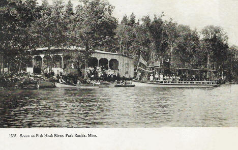 Scene on the Fishhook River, Park Rapids Minnesota, 1906