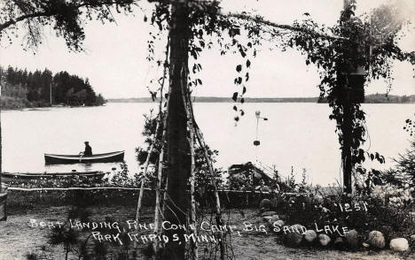Boat Landing, Pine Cone Camp, Big Sand Lake, Park Rapids Minnesota, 1923