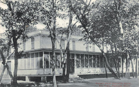 Grand View Heights Hotel on Big Pine Lake, Perham Minnesota, 1910's