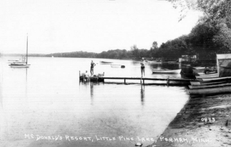 McDonald's Resort, Little Pine Lake, Perham Minnesota, 1930's