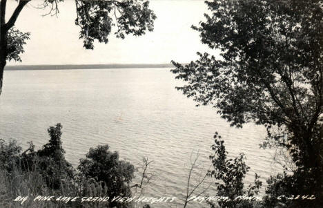 Big Pine Lake from Grand View Heights, Perham Minnesota, 1940's